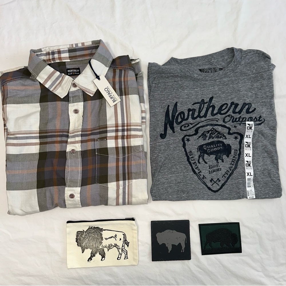 Buffalo Bundle.  Buffalo David Bitton Brown and Gray Plaid Shirt
